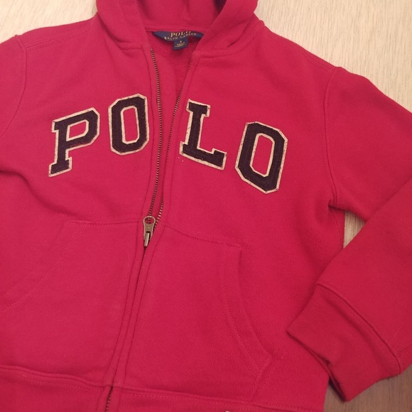 Boys Polo zip up Hoodie. Sz. 5 - Picture 4 of 6